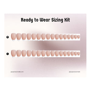 Ready to Wear Sizing Kit - Classic French - Jay's Press On Nails