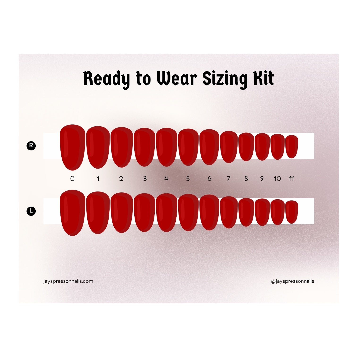 Ready to Wear Sizing Kit - Jay's Press On Nails
