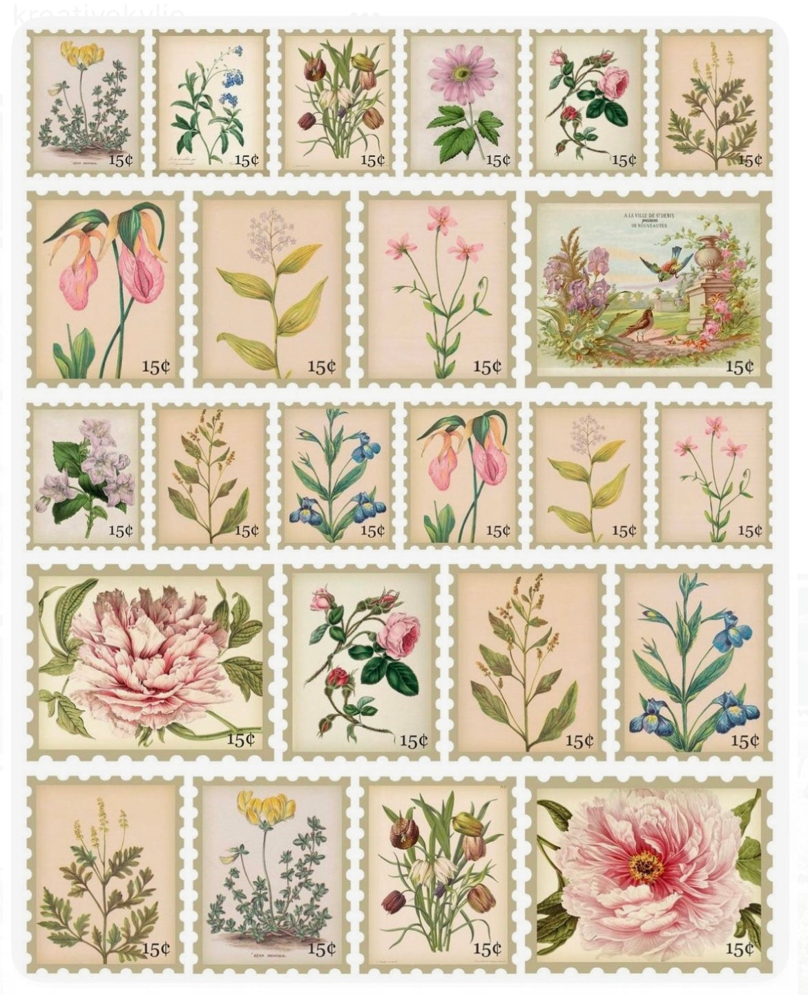 Floral Stamp Collection